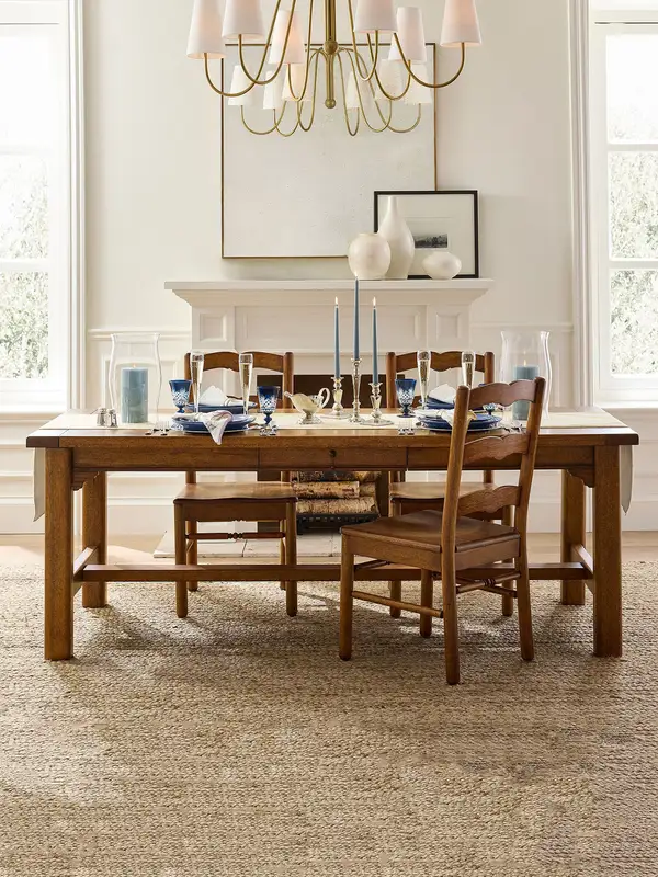 French-Inspired Solid Wood Dining Table — product image 1