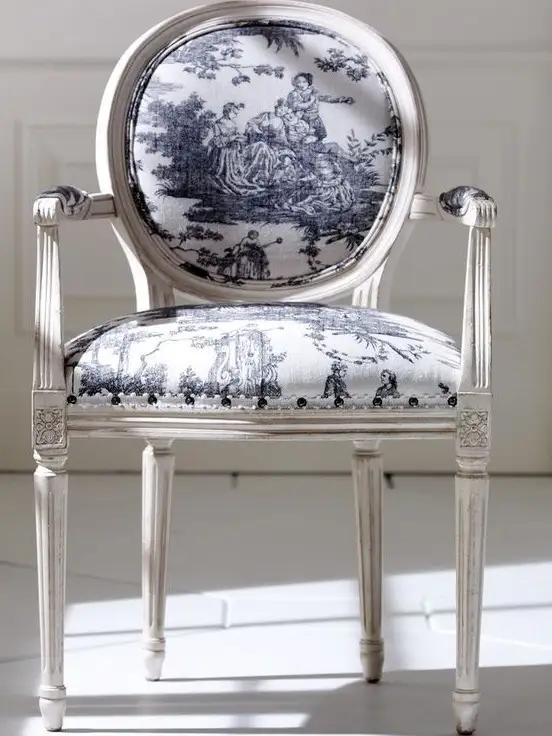 French-Inspired Mixed-Material Dining Chair — product image 1