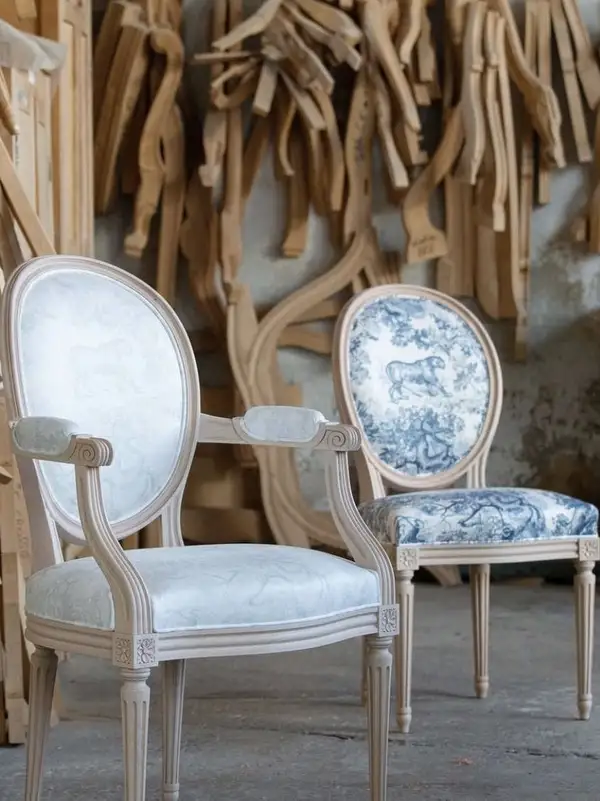 French-Inspired Mixed-Material Dining Chair — product image 2