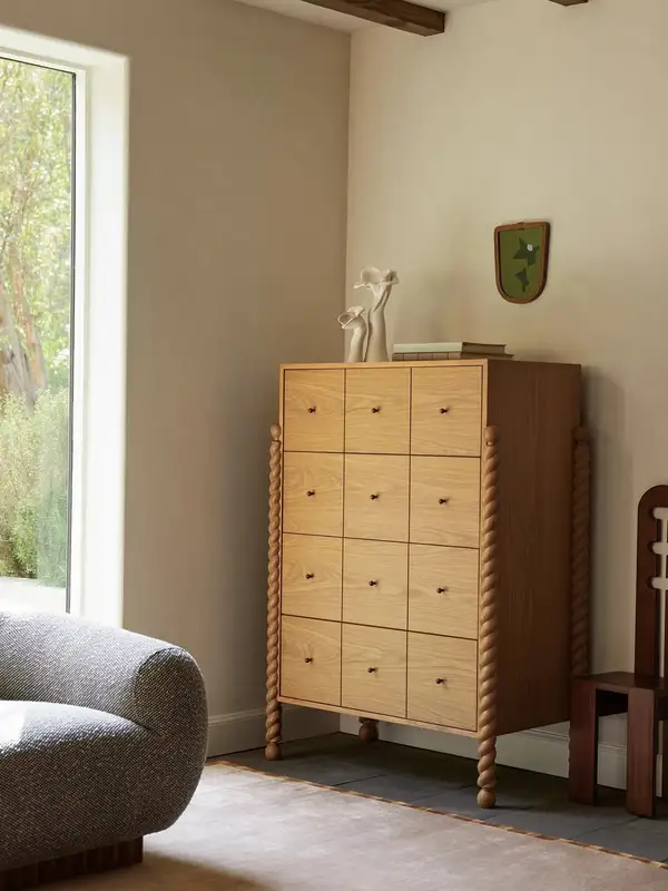 French-Inspired Solid Wood Carved Chest of Drawers — product image 1