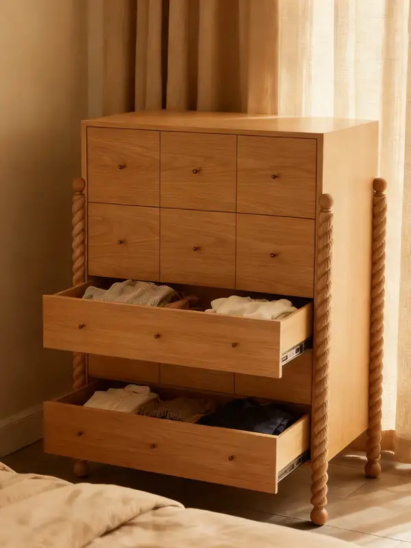 French-Inspired Solid Wood Carved Chest of Drawers — product image 2