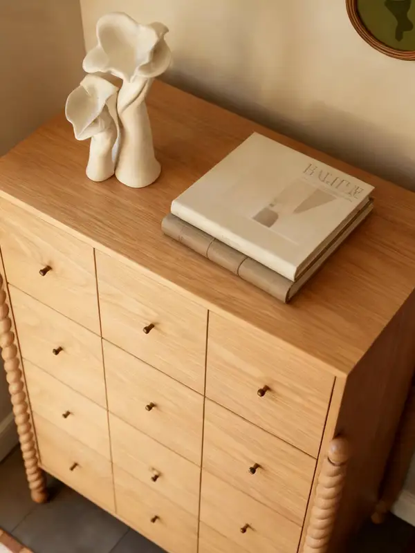 French-Inspired Solid Wood Carved Chest of Drawers — product image 3