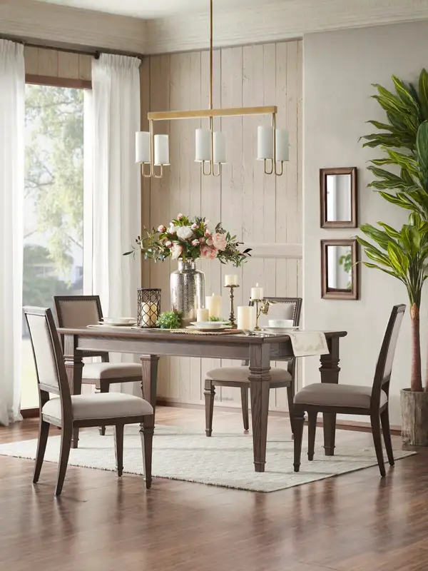 French-Inspired Solid Wood Carved Dining Table — product image 2