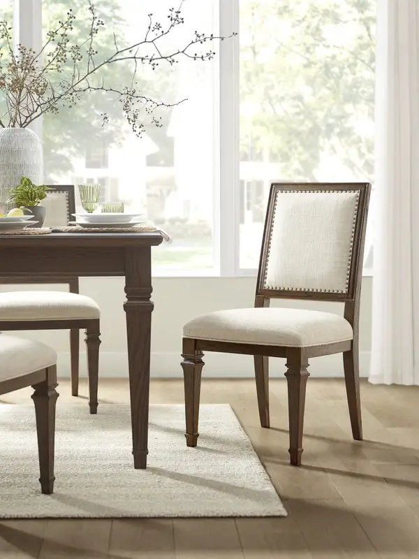 French-Inspired Solid Wood Carved Dining Table — product image 3