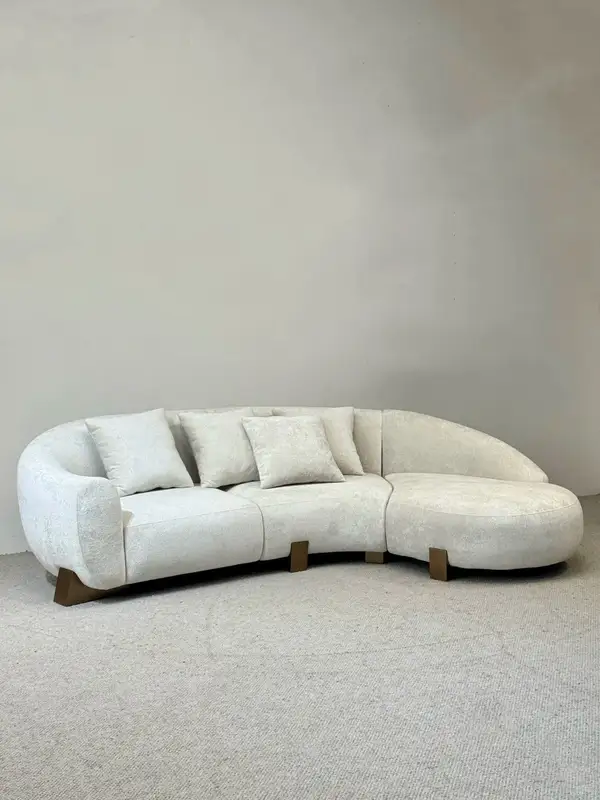 French-Inspired Mixed-Material Upholstered Sofa — product image 2