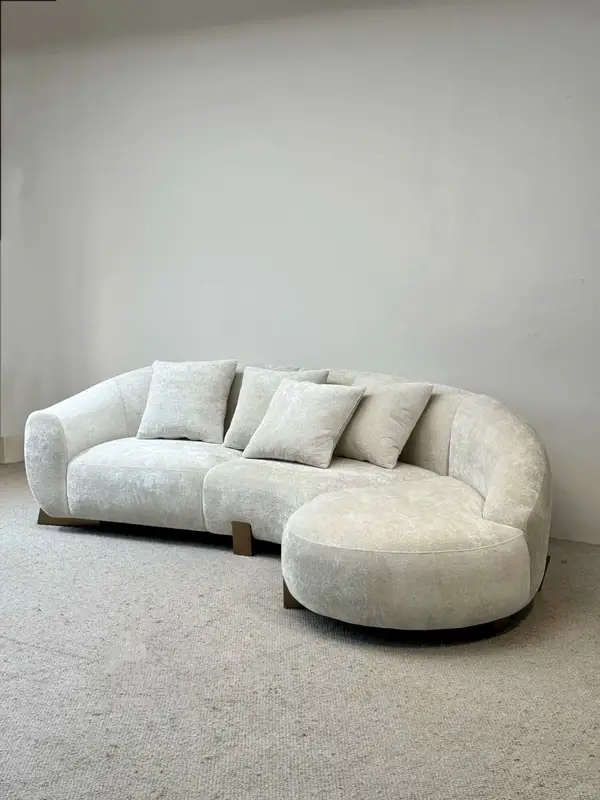 French-Inspired Mixed-Material Upholstered Sofa — product image 3
