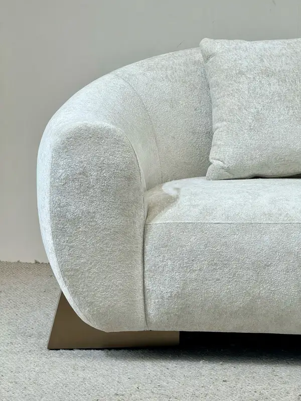 French-Inspired Mixed-Material Upholstered Sofa — product image 4