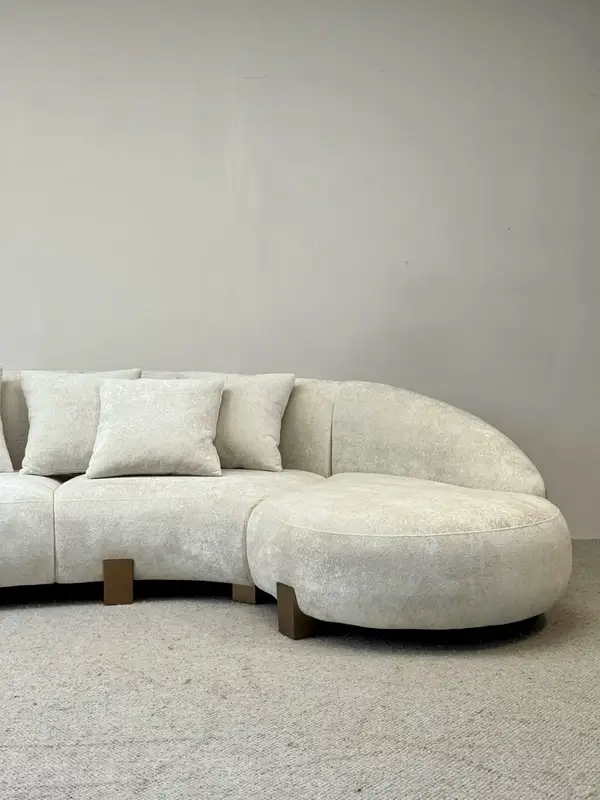 French-Inspired Mixed-Material Upholstered Sofa — product image 5