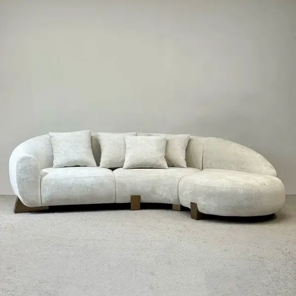 French-Inspired Mixed-Material Upholstered Sofa — product image 6
