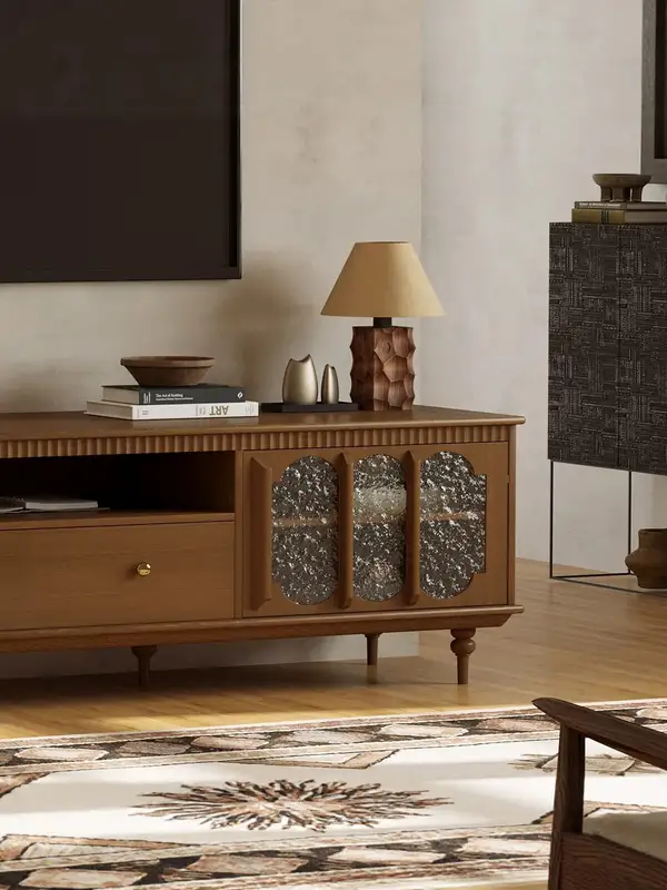 French-Inspired Solid Wood Storage TV Unit — product image 4