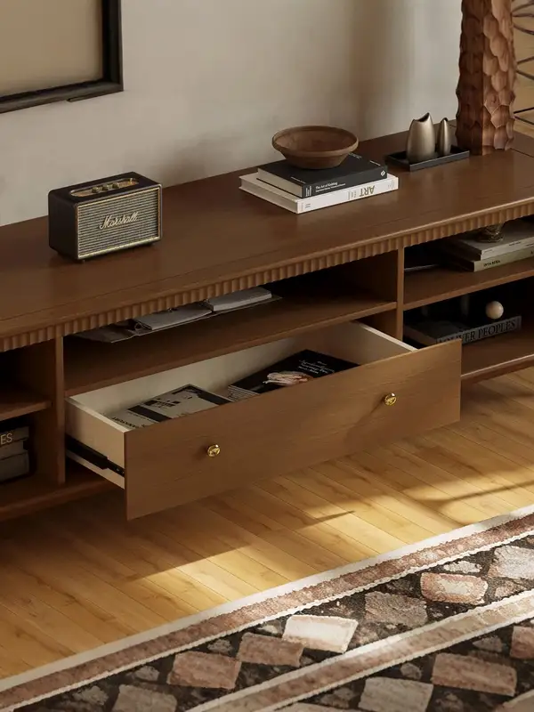 French-Inspired Solid Wood Storage TV Unit — product image 5