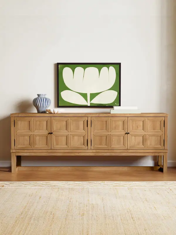 French-Inspired Solid Wood Storage TV Unit — product image 1