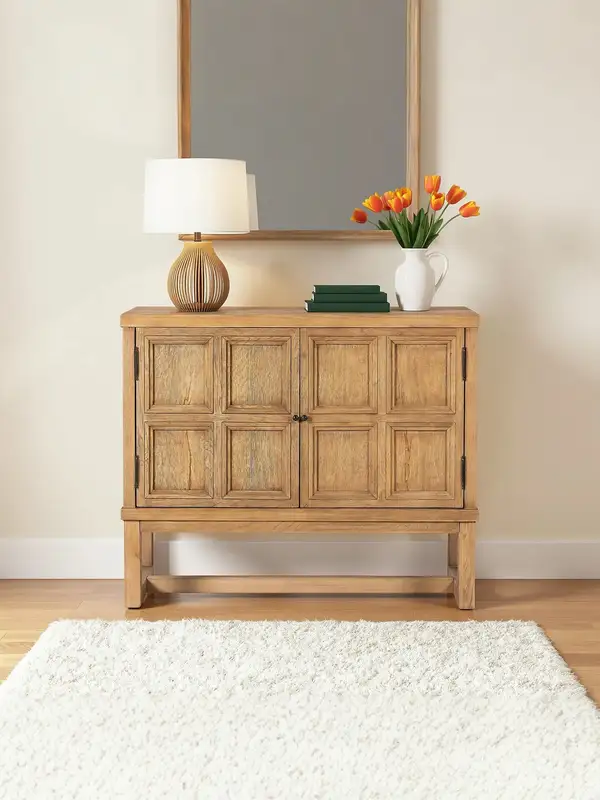 French-Inspired Solid Wood Storage TV Unit — product image 3