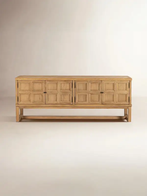 French-Inspired Solid Wood Storage TV Unit — product image 4