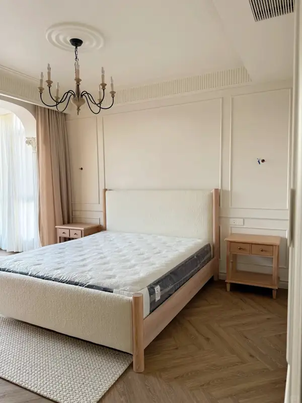 French-Inspired Solid Wood Bed — product image 1