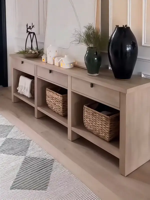 French-Inspired Solid Wood Console Table — product image 1