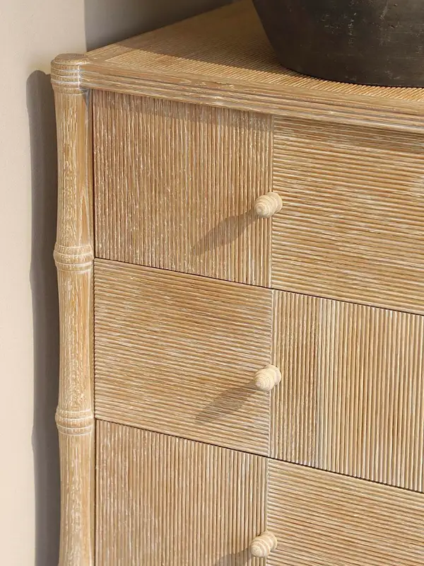 French-Inspired Solid Wood Carved Chest of Drawers — product image 2