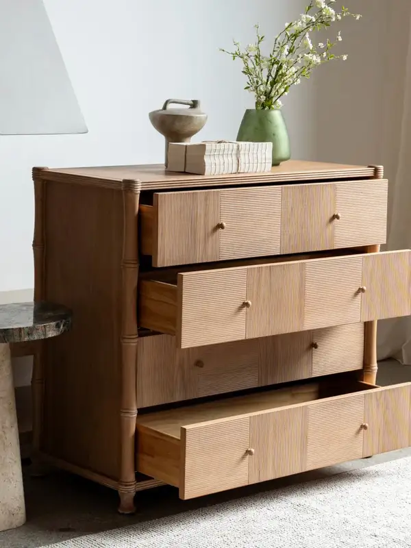 French-Inspired Solid Wood Carved Chest of Drawers — product image 3