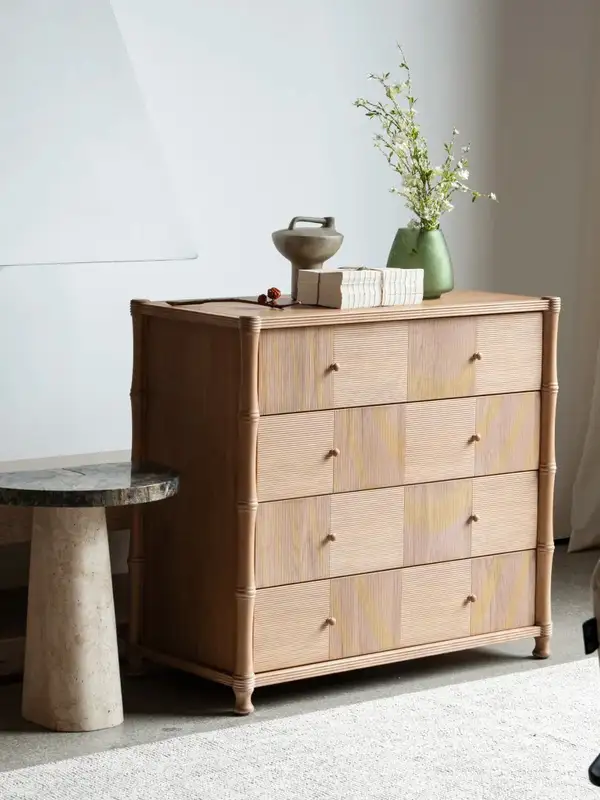 French-Inspired Solid Wood Carved Chest of Drawers — product image 4