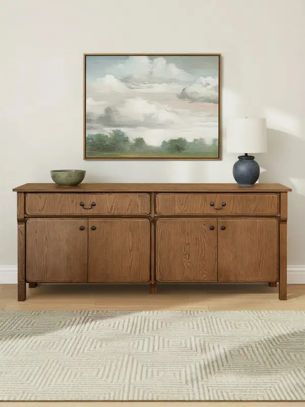 French-Inspired Solid Wood Storage Sideboard — product image 1