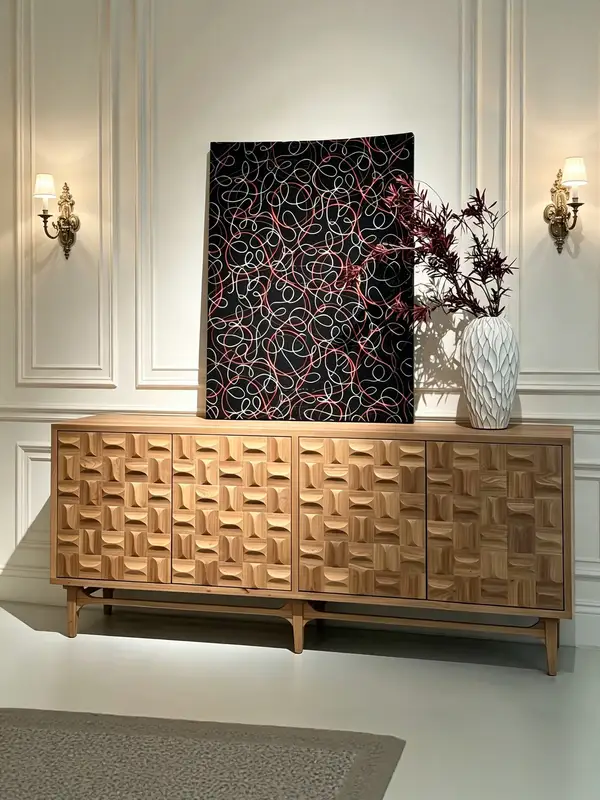 French-Inspired Solid Wood Storage Sideboard — product image 1