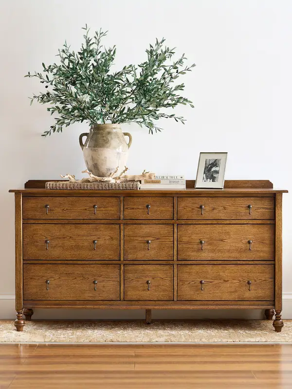 French-Inspired Solid Wood Storage Chest of Drawers — product image 1