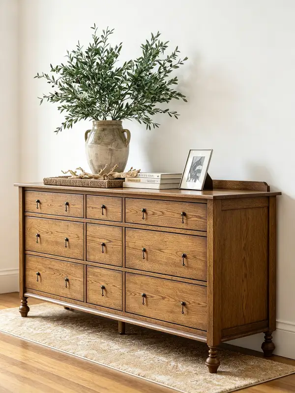 French-Inspired Solid Wood Storage Chest of Drawers — product image 2
