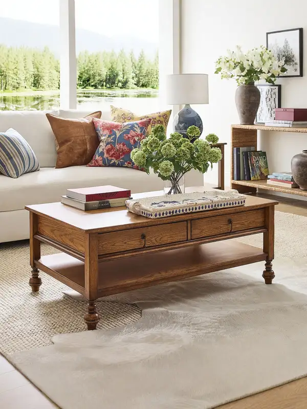 French-Inspired Solid Wood Coffee Table — product image 1