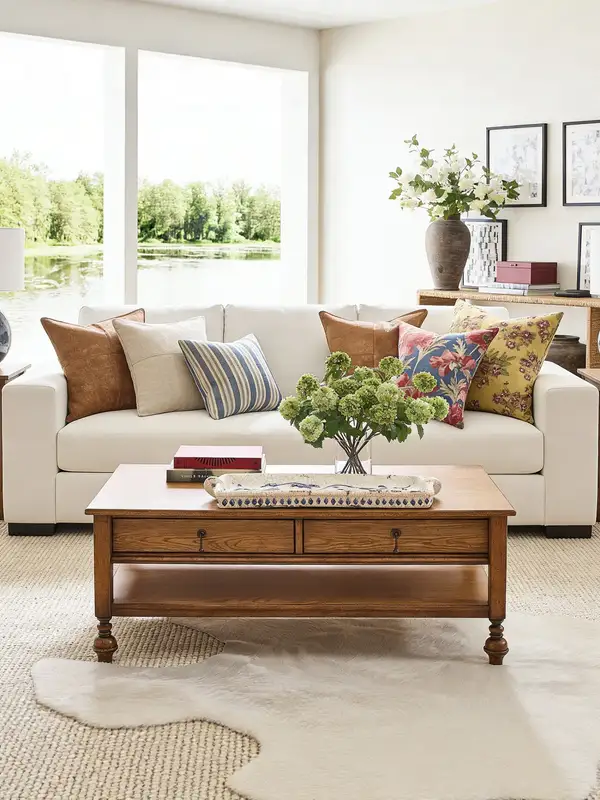 French-Inspired Solid Wood Coffee Table — product image 2