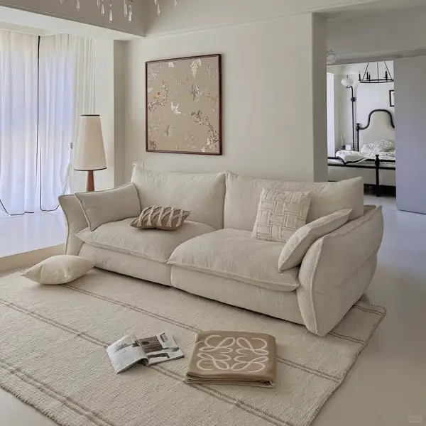 French-Inspired Mixed-Material Upholstered Sofa — product image 6