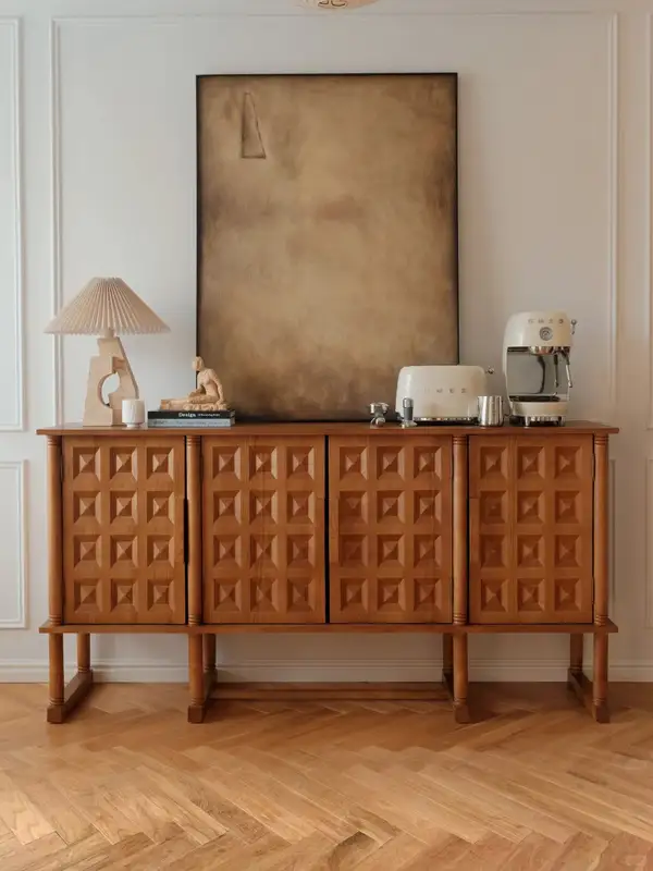 French-Inspired Solid Wood Storage Sideboard — product image 1