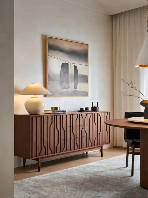 Vintage-Inspired Mixed-Material Storage Chest of Drawers — product image 2