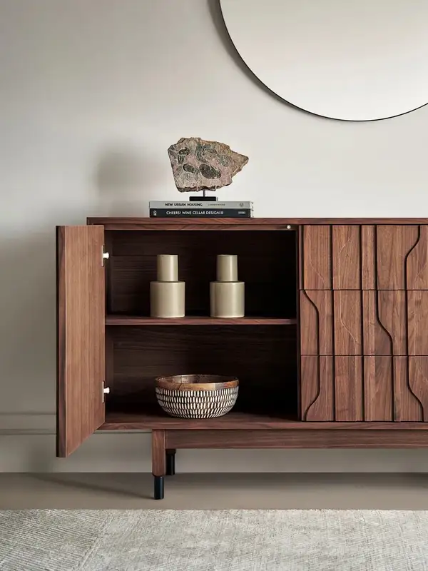 Vintage-Inspired Mixed-Material Storage Chest of Drawers — product image 4
