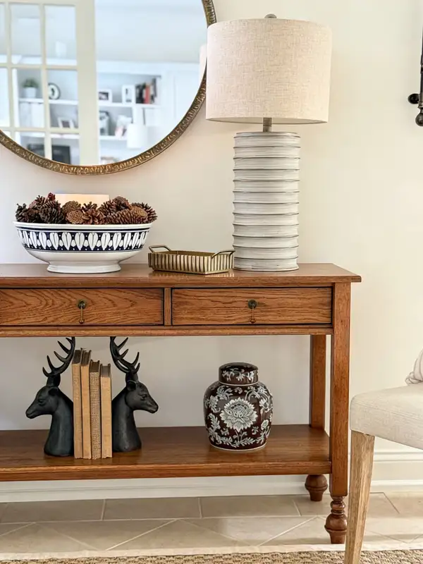 French-Inspired Solid Wood Storage Console Table — product image 3