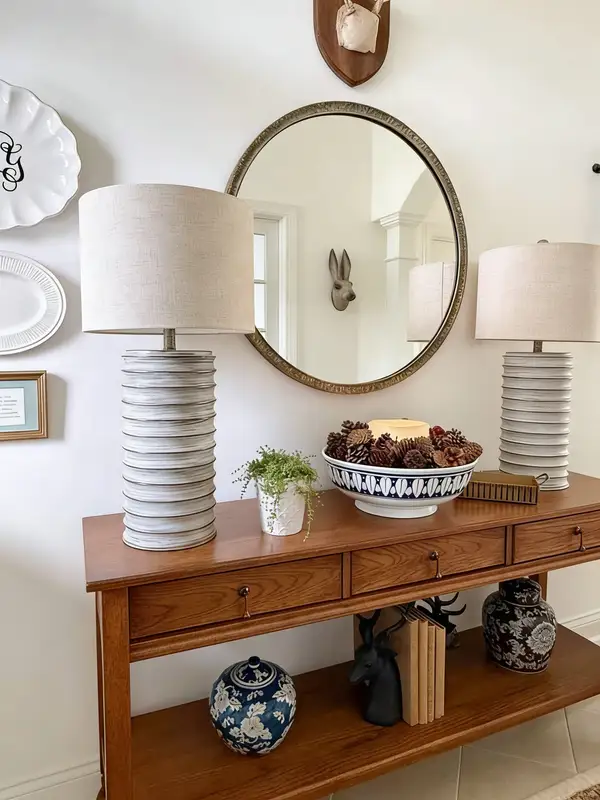 French-Inspired Solid Wood Storage Console Table — product image 4