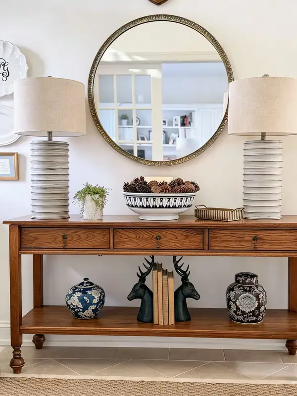 French-Inspired Solid Wood Storage Console Table — product image 5