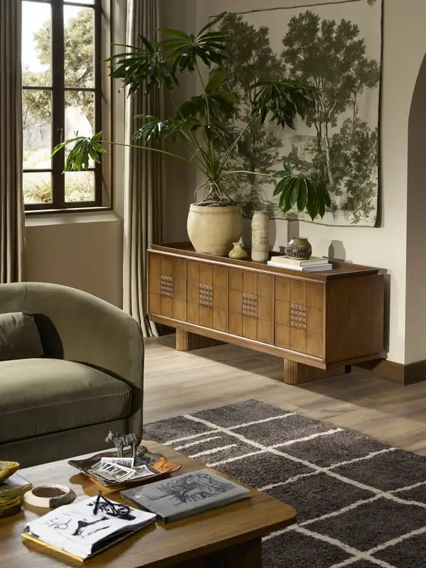French-Inspired Solid Wood Storage Sideboard — product image 1