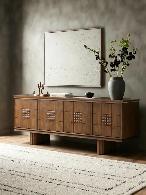 French-Inspired Solid Wood Storage Sideboard — product image 2