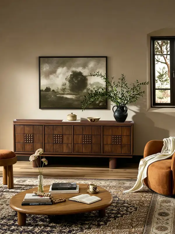 French-Inspired Solid Wood Storage Sideboard — product image 3