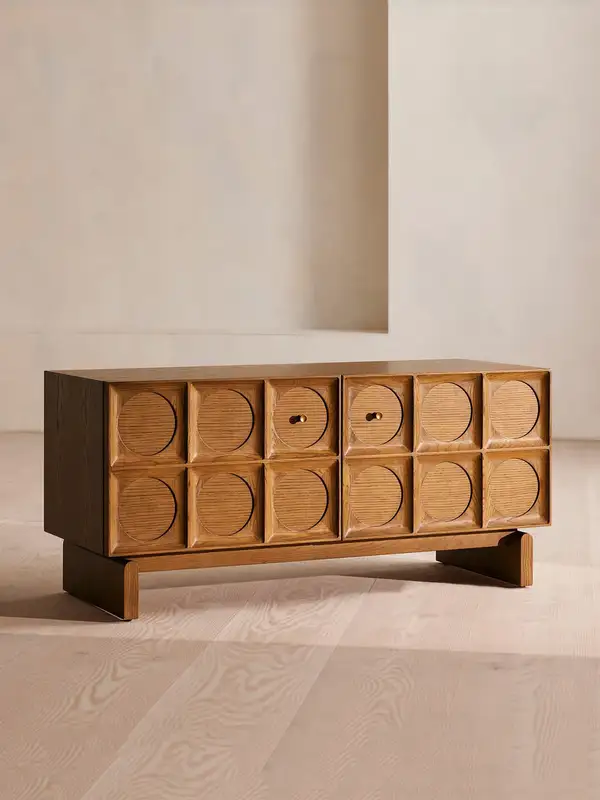 French-Inspired Solid Wood Storage Sideboard — product image 2