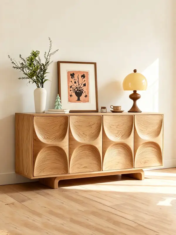 French-Inspired Solid Wood Storage Sideboard — product image 1