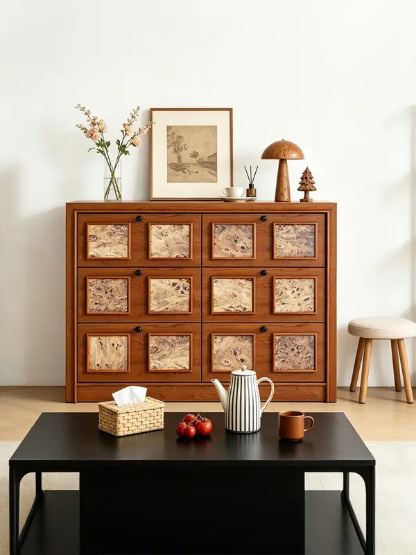 French-Inspired Solid Wood Storage Chest of Drawers — product image 1