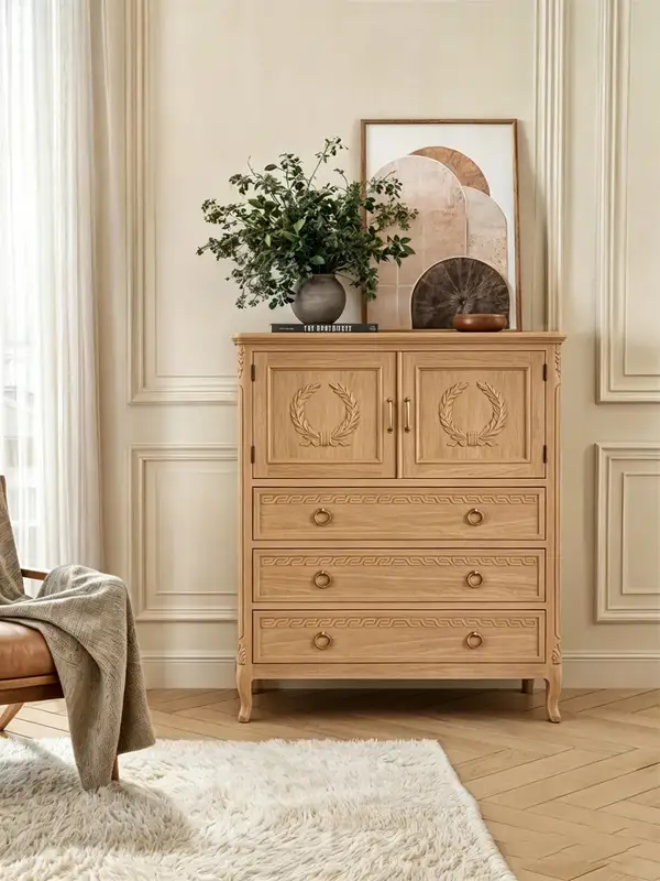 French-Inspired Solid Wood Storage Sideboard — product image 2