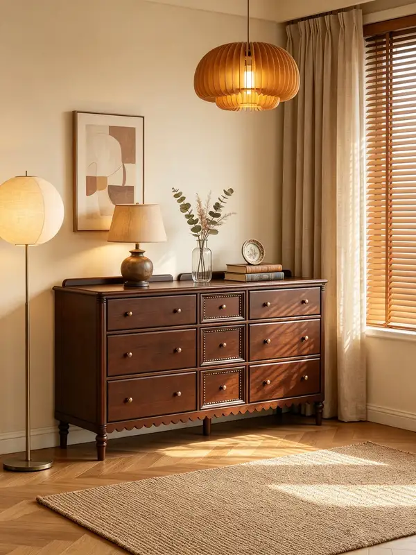 French-Inspired Solid Wood Storage Chest of Drawers — product image 3
