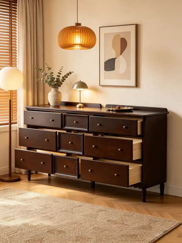 French-Inspired Solid Wood Storage Chest of Drawers — product image 4