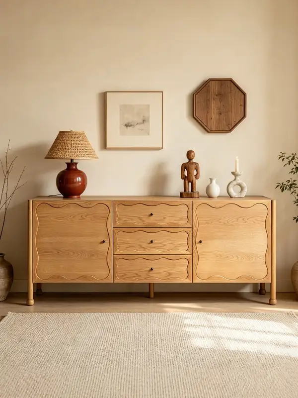French-Inspired Solid Wood Storage Sideboard — product image 2