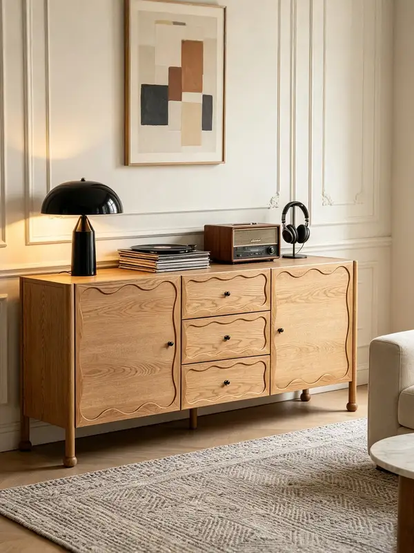 French-Inspired Solid Wood Storage Sideboard — product image 3