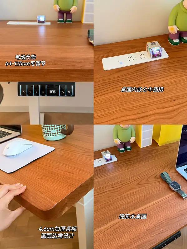Modern Solid Wood Adjustable Desk — product image 3