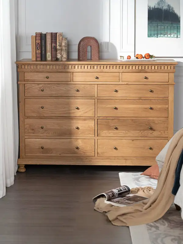French-Inspired Solid Wood Storage Chest of Drawers — product image 1