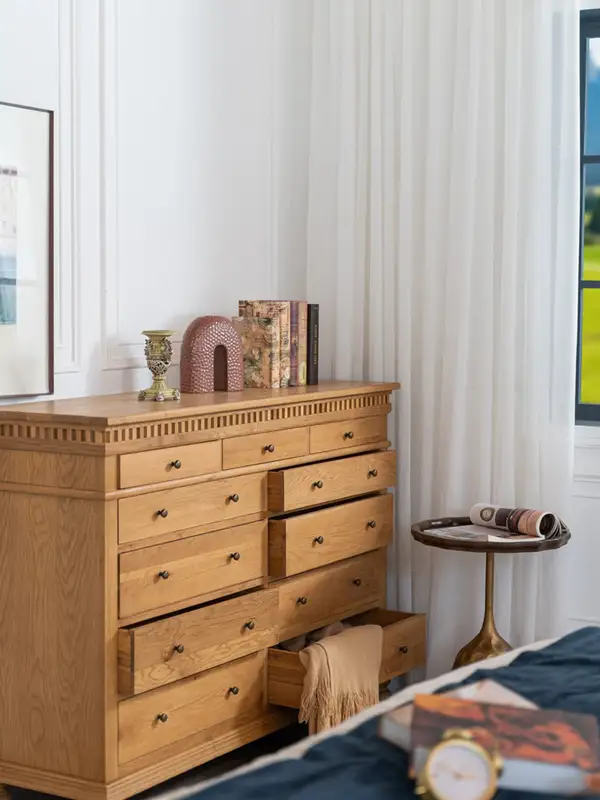 French-Inspired Solid Wood Storage Chest of Drawers — product image 2